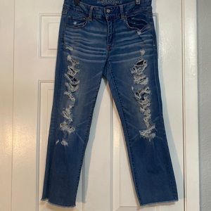 American eagle ripped jeans size 12